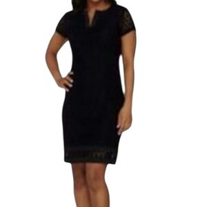Isaac Mizrahi Live Women Black Lace Dress  Size M